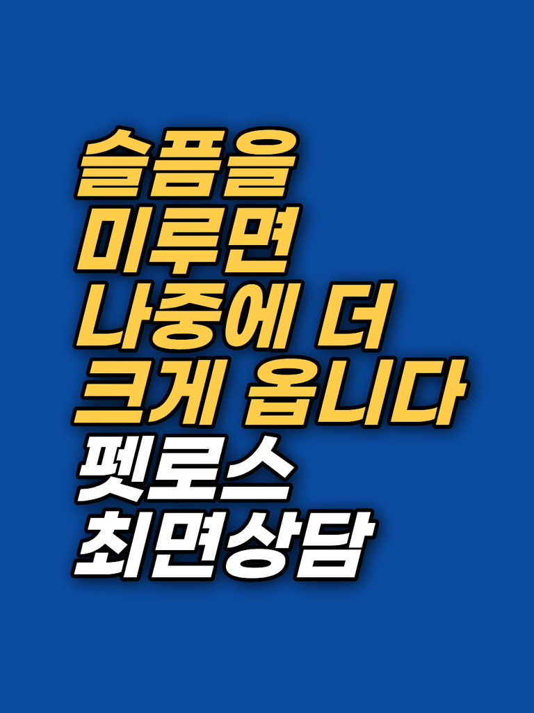 강남 펫로스 상담 — 반려동물과의 이별 뒤 남은 감정을 다루는 순서